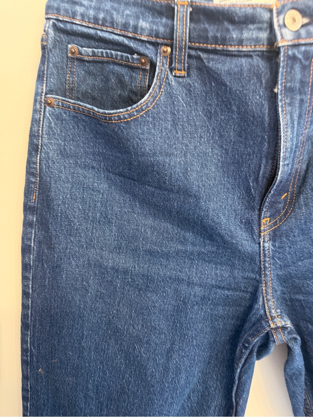 Abercrombie & Fitch High-Rise Women's Blue Straight Jeans - Picture 6 of 9